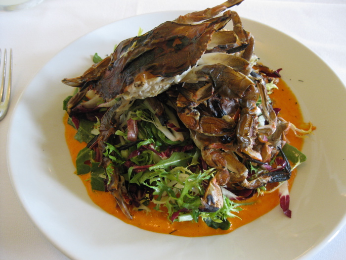 Grilled soft shell crab